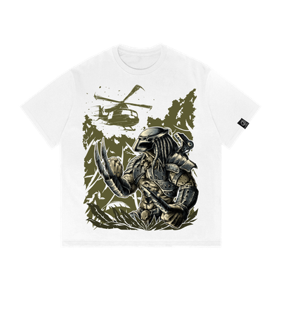 Футболка оверсайз белая Perfect Hunter (Хищник) — Dead Brush