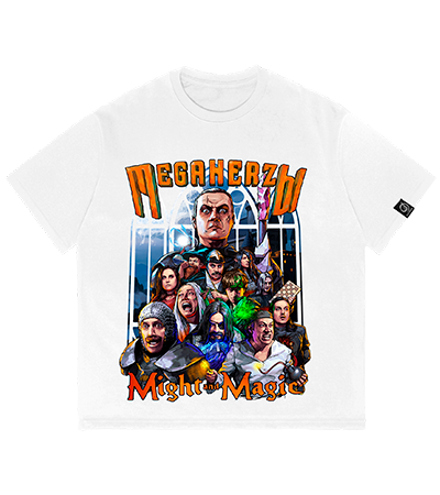 MegaHerz'Ы Might and Magic — футболка оверсайз белая — Dead Brush