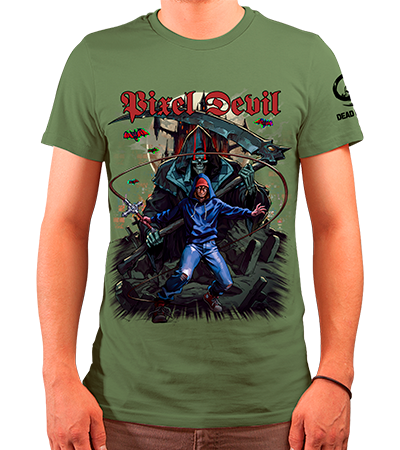 Pixel_Devil Castlevania — футболка хаки — Dead Brush
