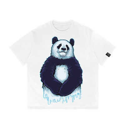 Футболка оверсайз белая This is PANDA! (Dead Brush Freepaint) — Dead Brush