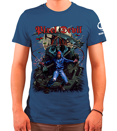 Pixel_Devil Castlevania — футболка индиго — Dead Brush