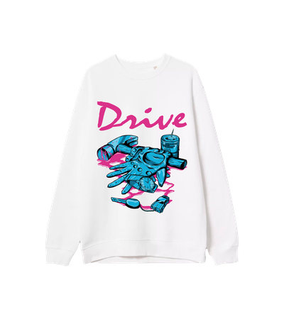 Свитшот белый Real hero (Drive) — Dead Brush