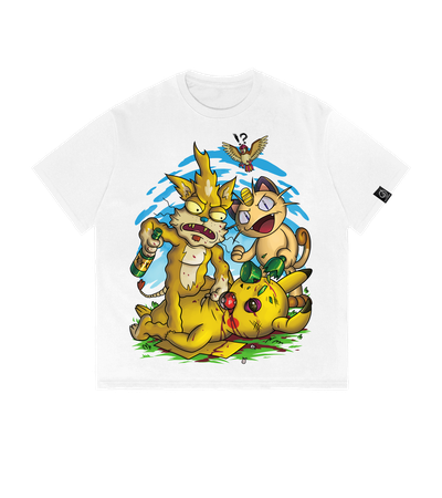 Футболка оверсайз белая Squanchy Bro (Pokemon) — Dead Brush