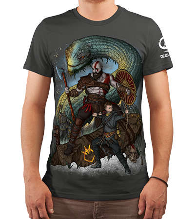 Футболка Kratos and Boy (God of War) — Dead Brush