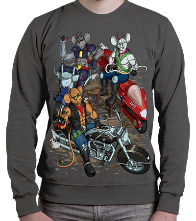 Свитшот Rock on! SW (Мыши рокеры с марса) - Deadbrush.ru