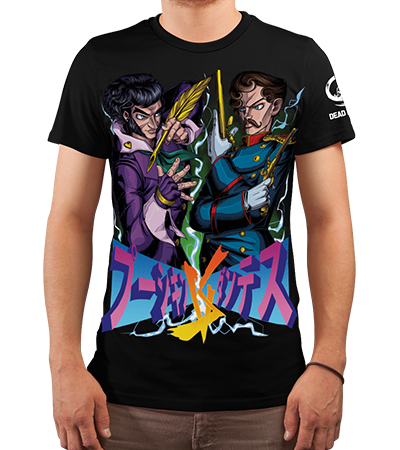 Футболка Jojo Puskin vs Jojo Dantes (Jojo bizzare adventure) - Deadbrush.ru