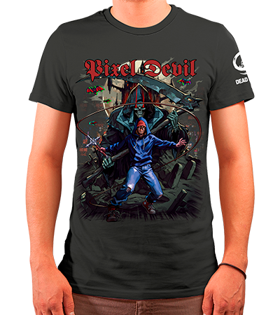 Pixel_Devil Castlevania — футболка серая — Dead Brush