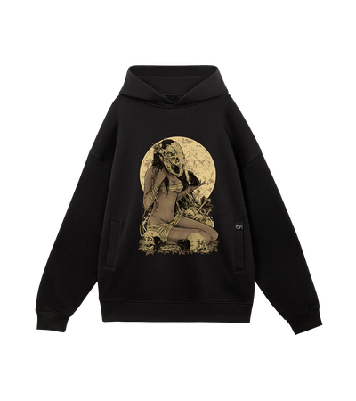 Худи оверсайз Rat Queen (Cold Black Series) — Dead Brush