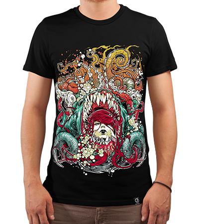 Футболка Mighty Tentacles (Cold Black Series) — Dead Brush