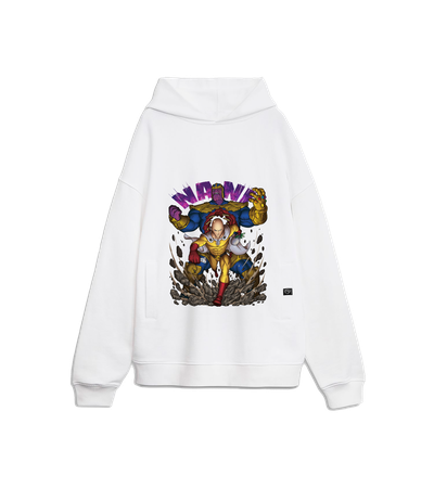 Худи оверсайз белое One Punch Sale (One Punch Man) — Dead Brush